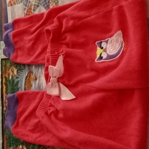 Bundle of Two,Cute Soft & Cozy, Fleece,Big Girls,PJ Bottoms with Owls,Size 7(S) - Picture 10 of 12